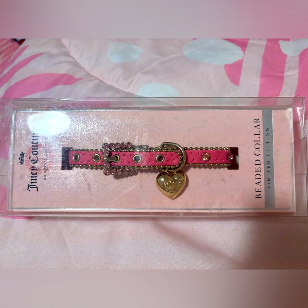 Juicy couture beaded dog collar limited edition